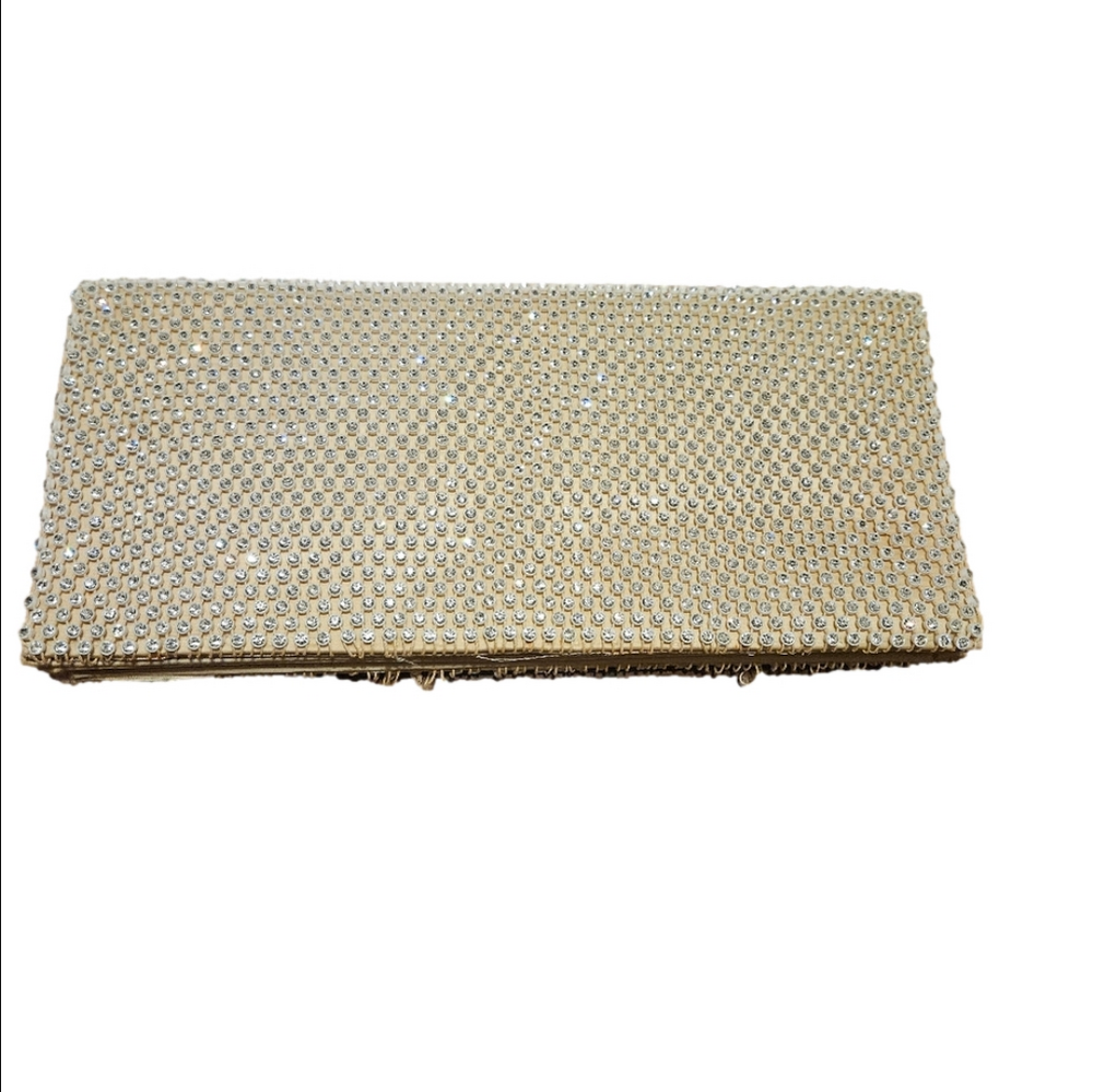 Vintage blush cream sparkle beaded clutch bag from Magid (flawed) with 🪙 purse.